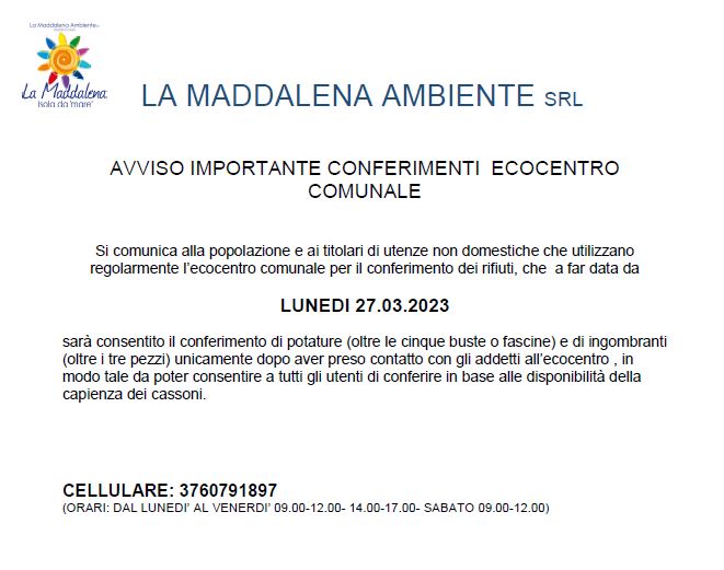 MODALITA' CONFERIMENTO ECOCENTRO Image