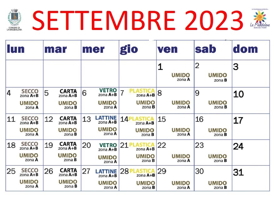 CALENDARIO SETTEMBRE 2023 Image