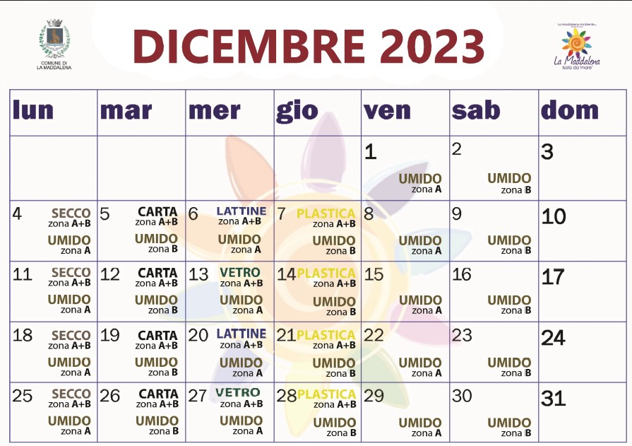 CALENDARIO DICEMBRE 2023 Image